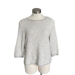 Habitat Clothes To Live Sweater Marled Ivory Cotton Boxy Sz. M